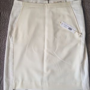 J Brand White Linen Deborah Skirt w pockets size 4